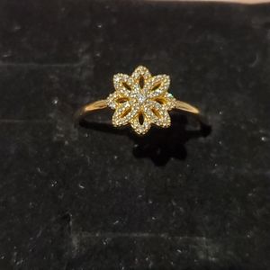 14k Lace botanique ring